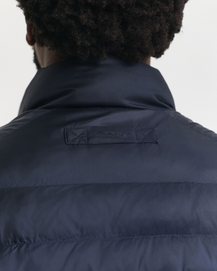 mixed media jacket - evening blue