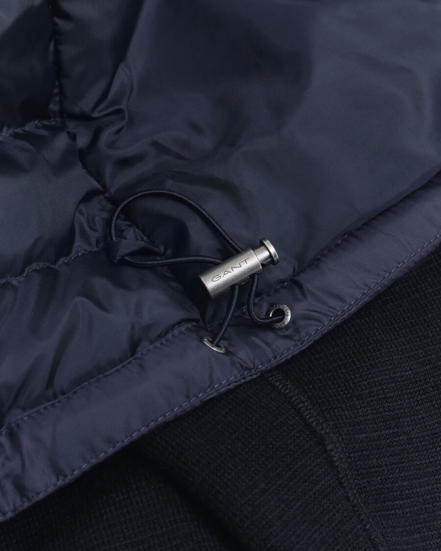 mixed media jacket - evening blue