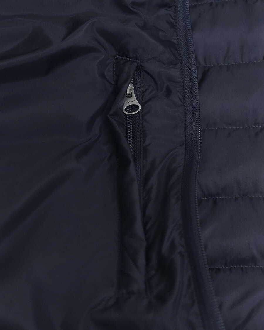 mixed media jacket - evening blue