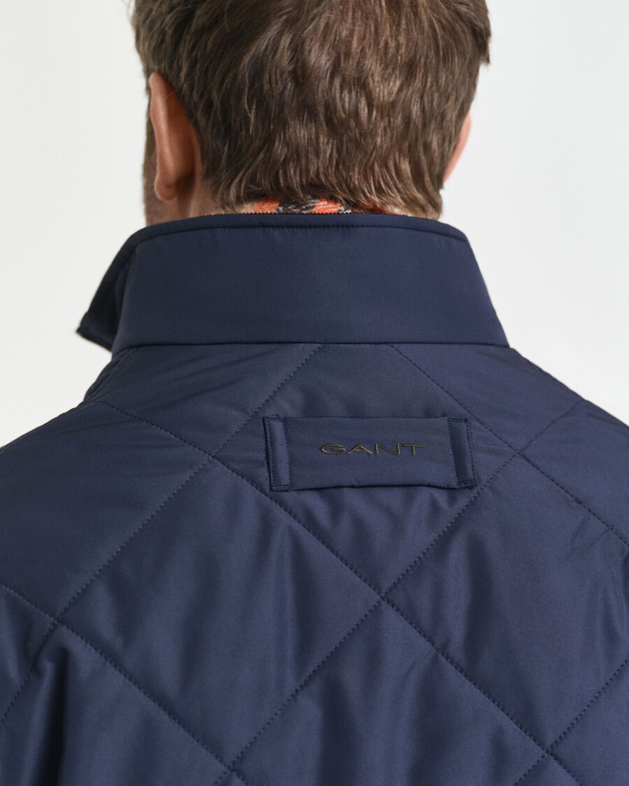reversible stand collar jacket - evening blue