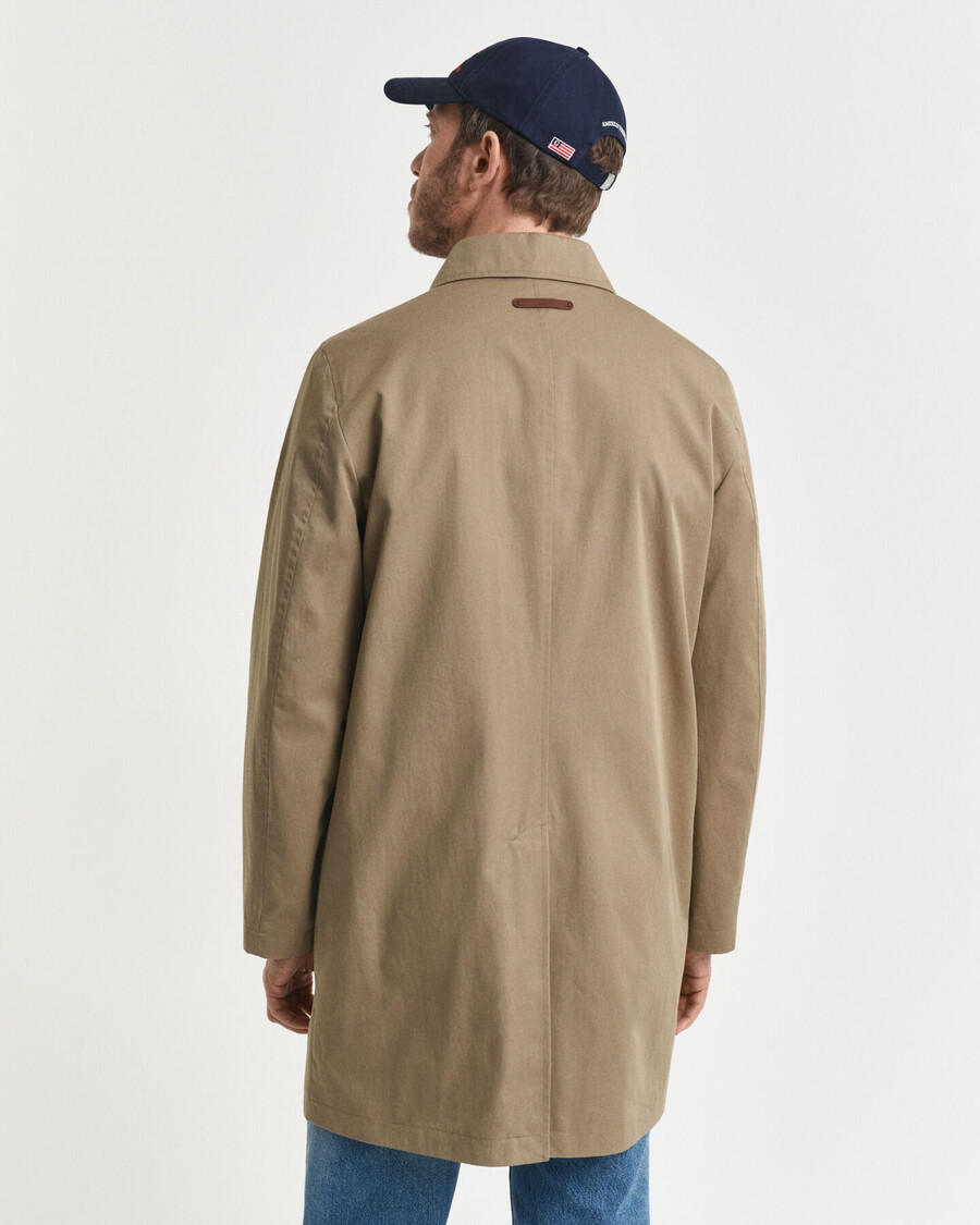cotton car coat - light taupe