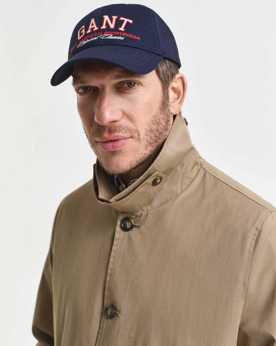 cotton car coat - light taupe