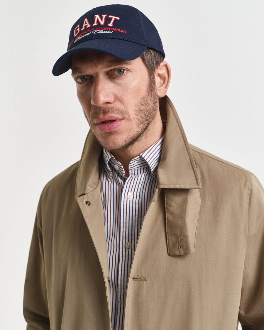 cotton car coat - light taupe