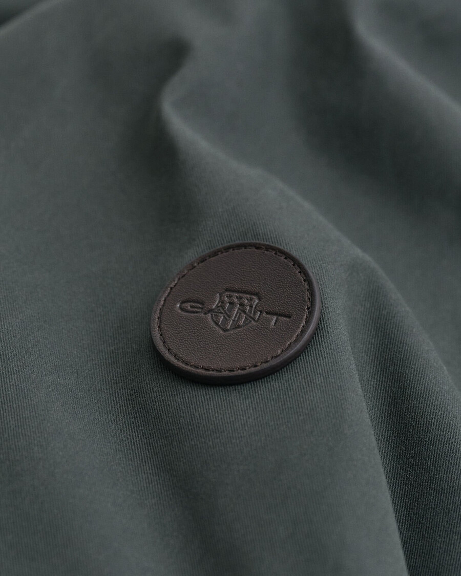 waxed barn jacket - woody green