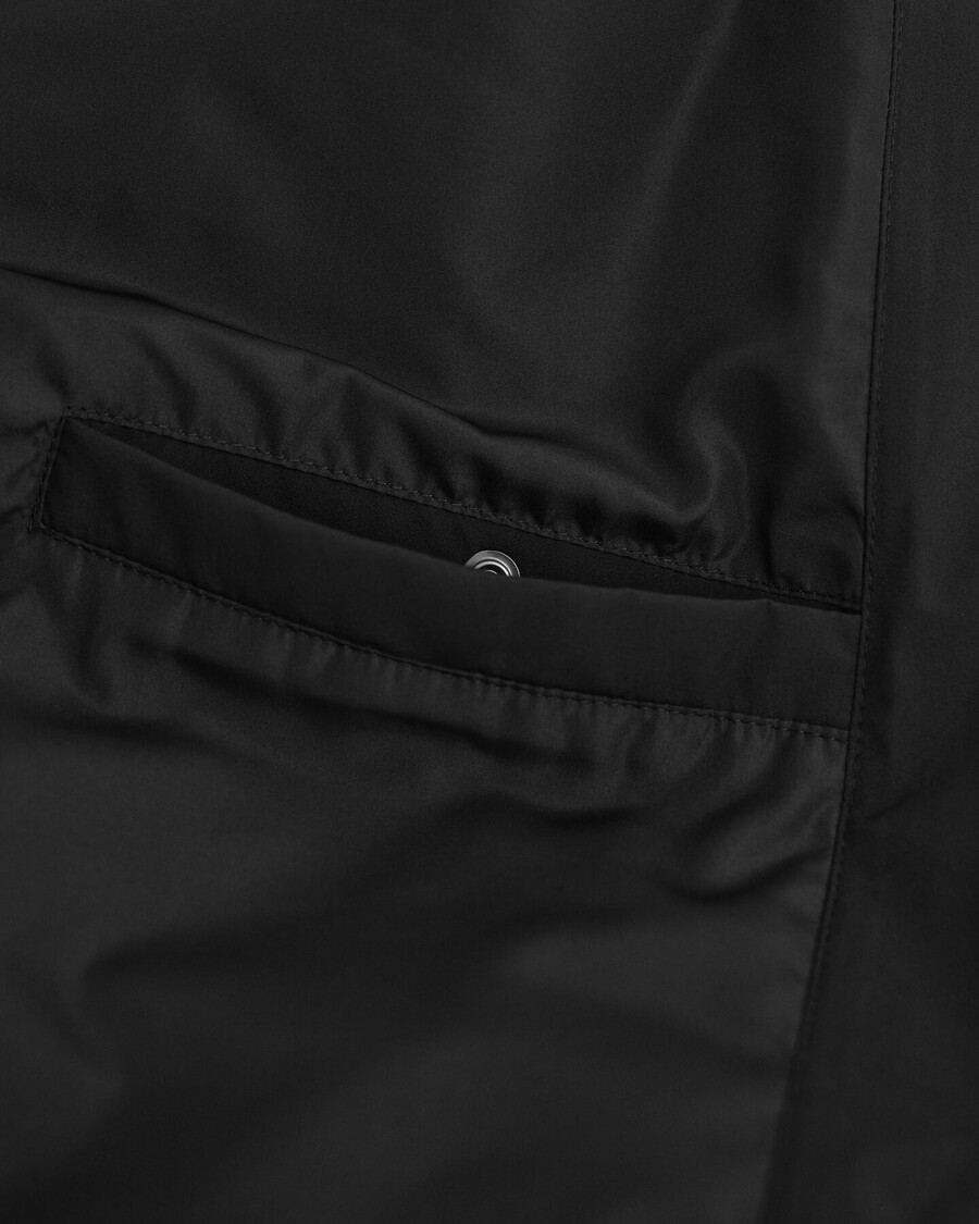 padded car coat - black