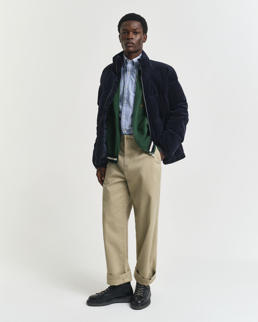 corduroy puffer jacket - evening blue