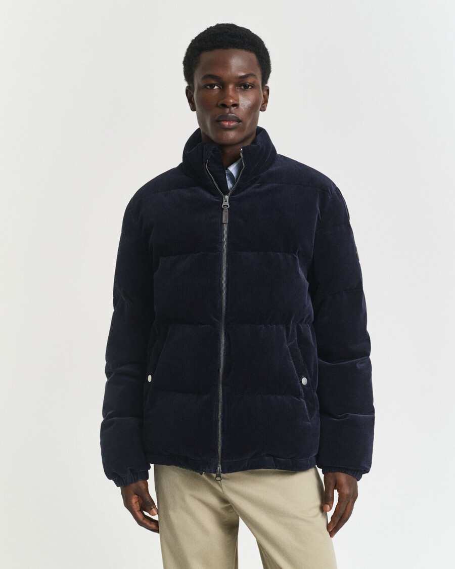 corduroy puffer jacket - evening blue