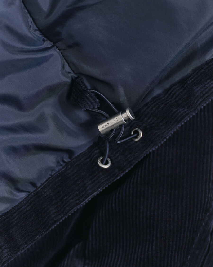 corduroy puffer jacket - evening blue
