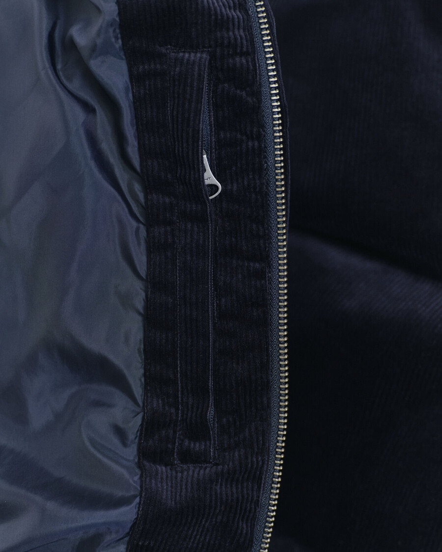 corduroy puffer jacket - evening blue