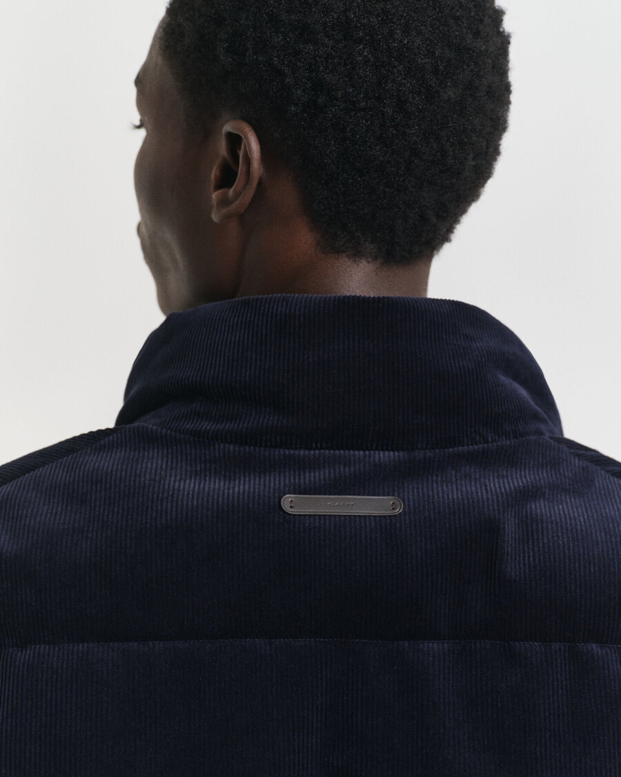 corduroy puffer jacket - evening blue