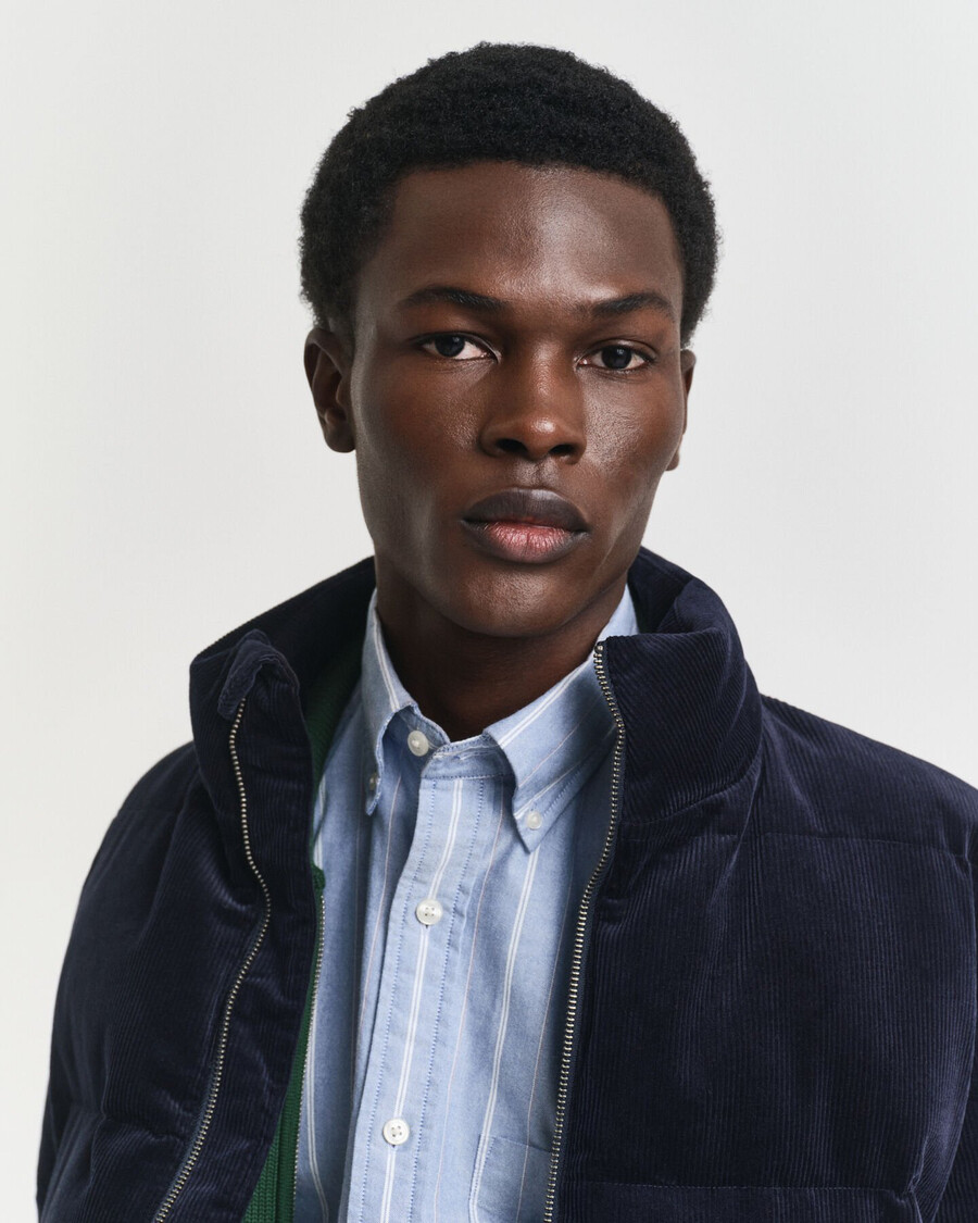 corduroy puffer jacket - evening blue