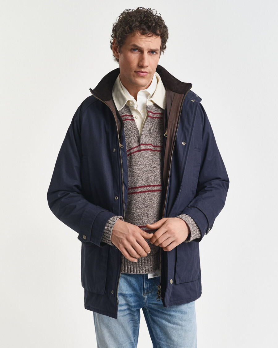 double decker jacket - evening blue