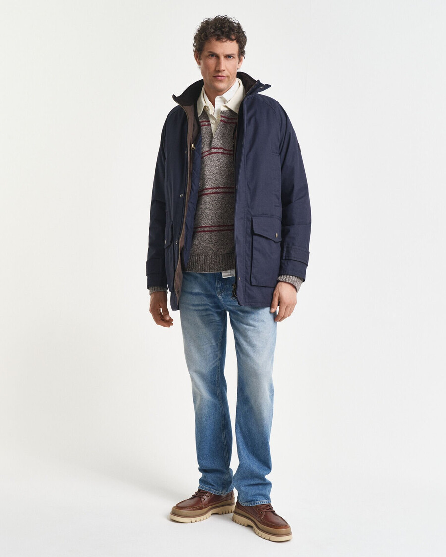 double decker jacket - evening blue