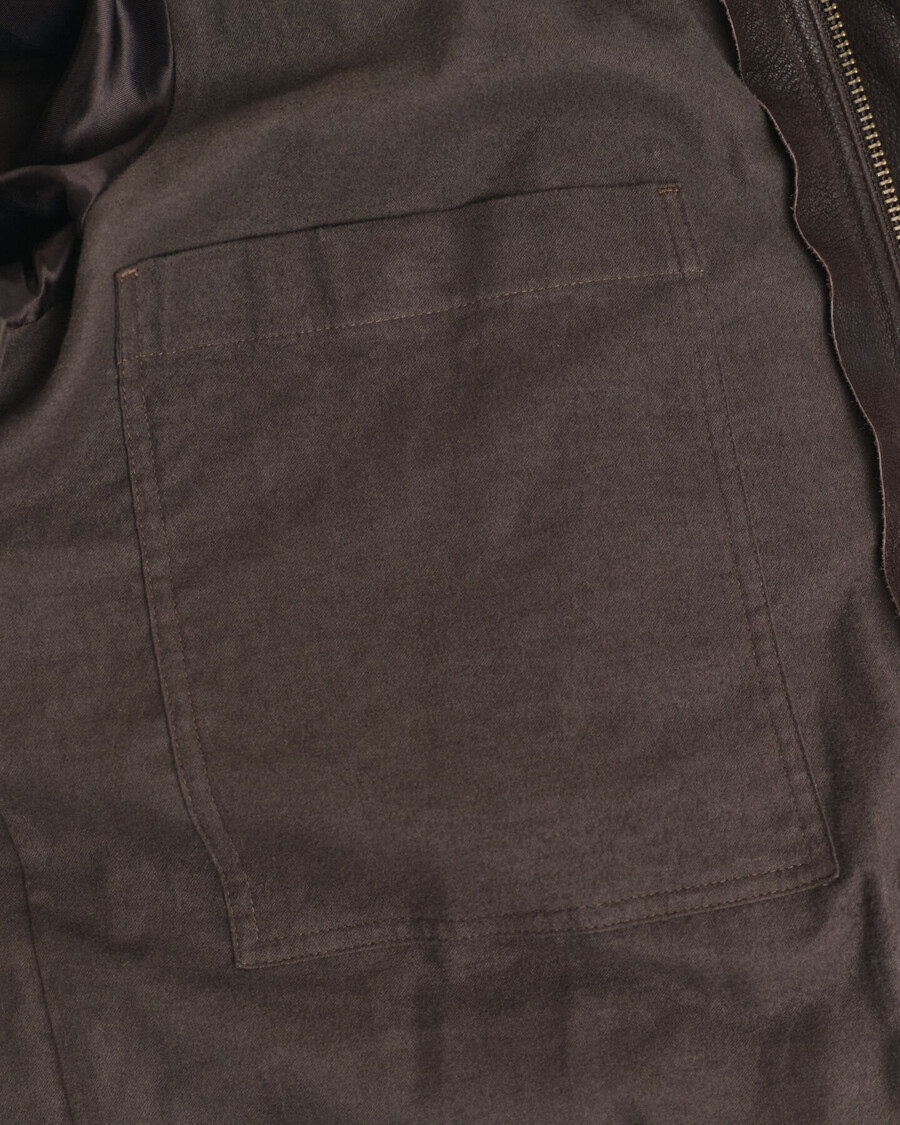 nubuck decker jacket - desert brown