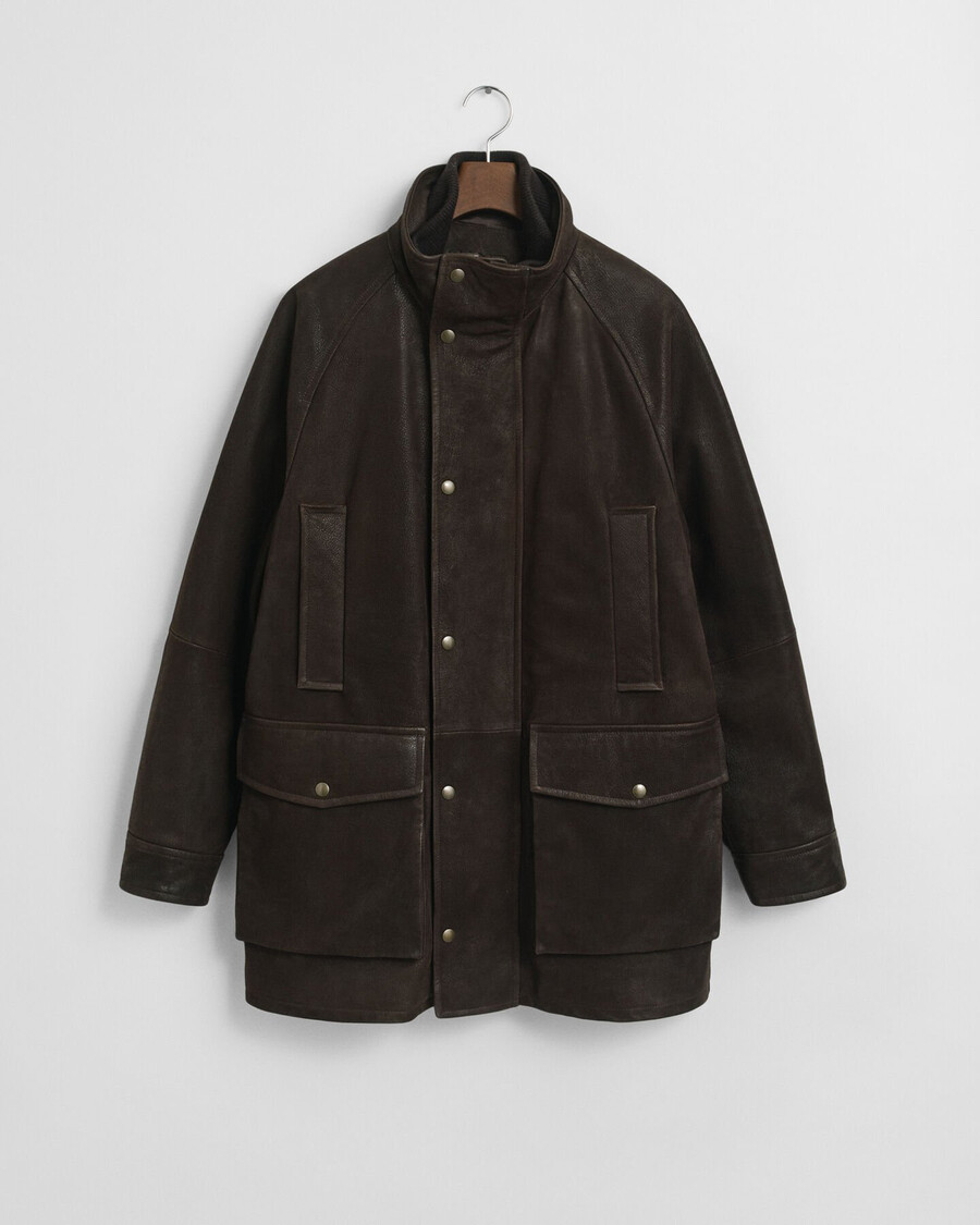nubuck decker jacket - desert brown