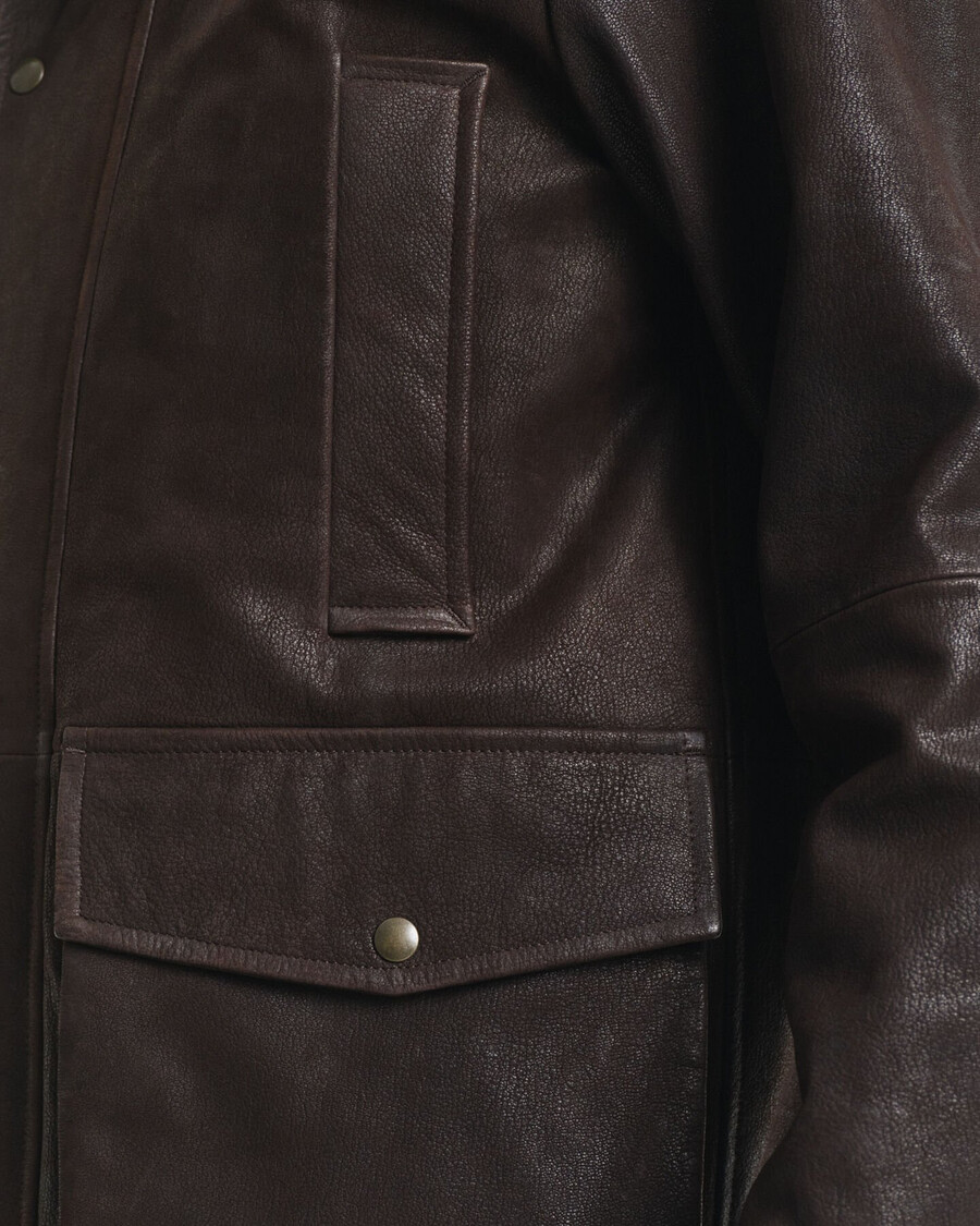 nubuck decker jacket - desert brown