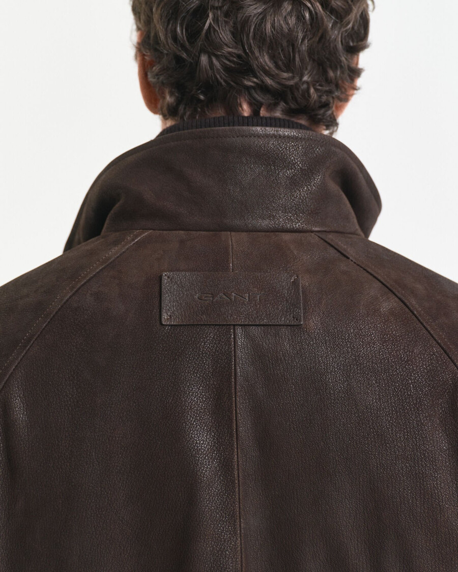 nubuck decker jacket - desert brown