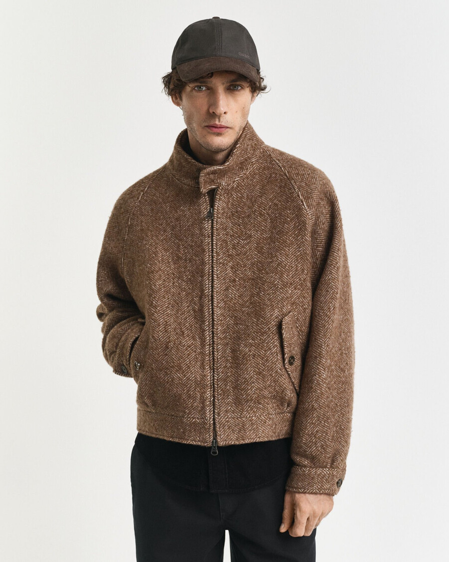 wool harrington jacket - warm khaki