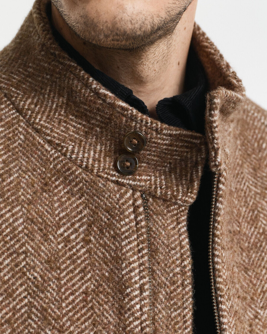 wool harrington jacket - warm khaki