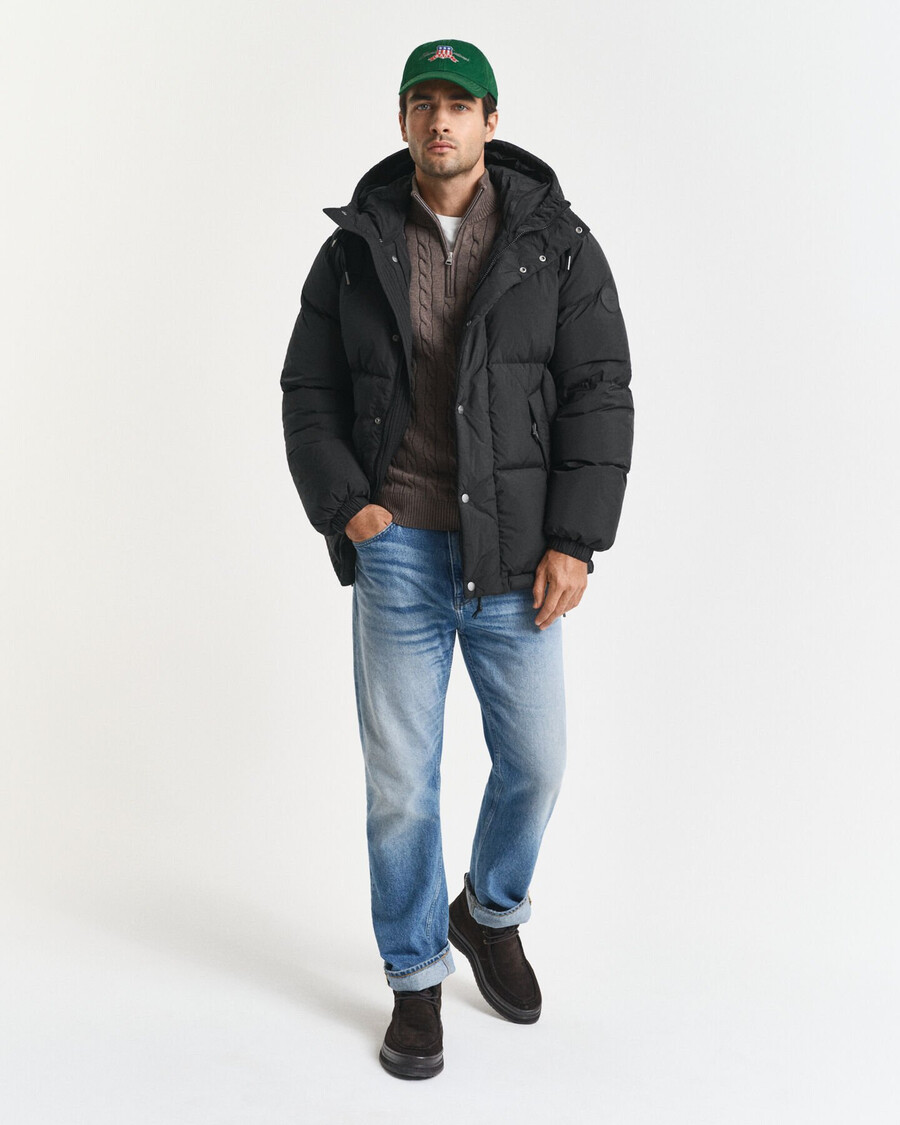 down puffer jacket - black