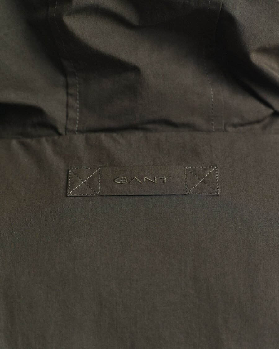 padded parka - dark moss green