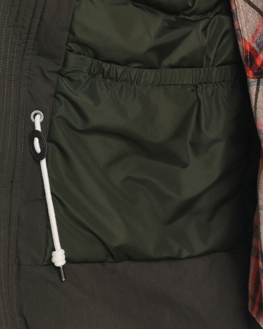 padded parka - dark moss green