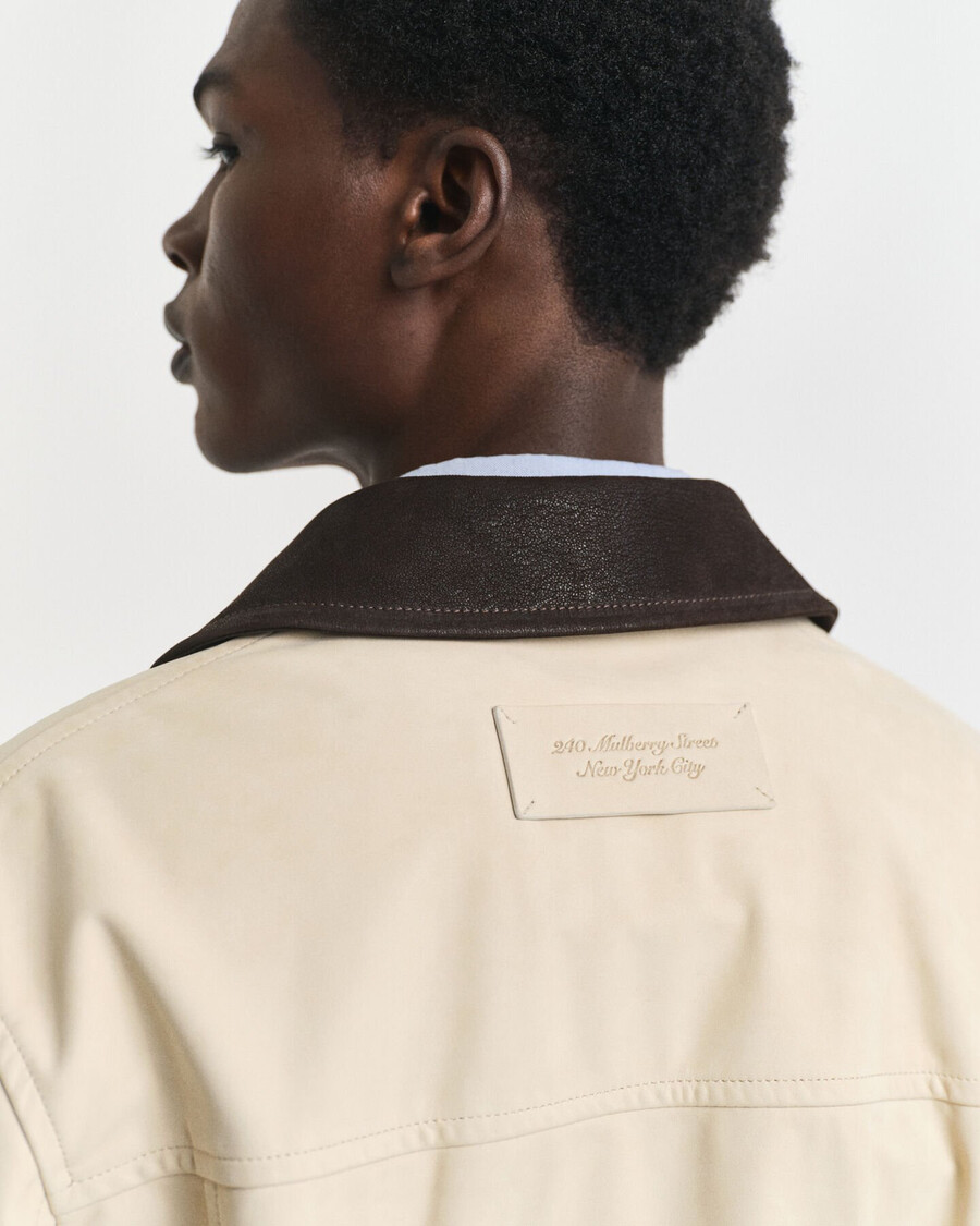leather rodeo jacket - putty