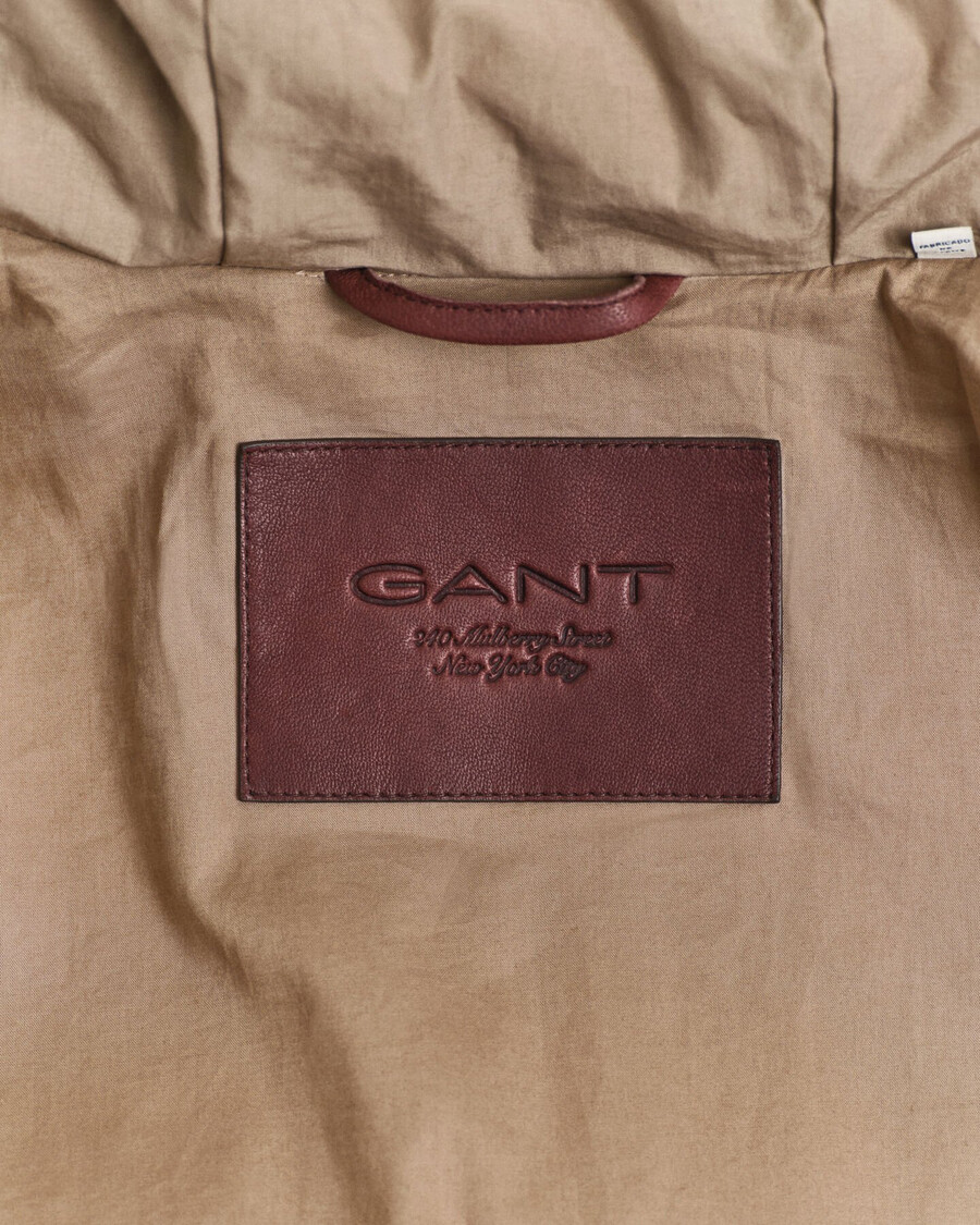 goose down cotton parka - caramel beige
