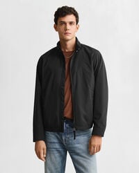 lightweight harrington jacket - black