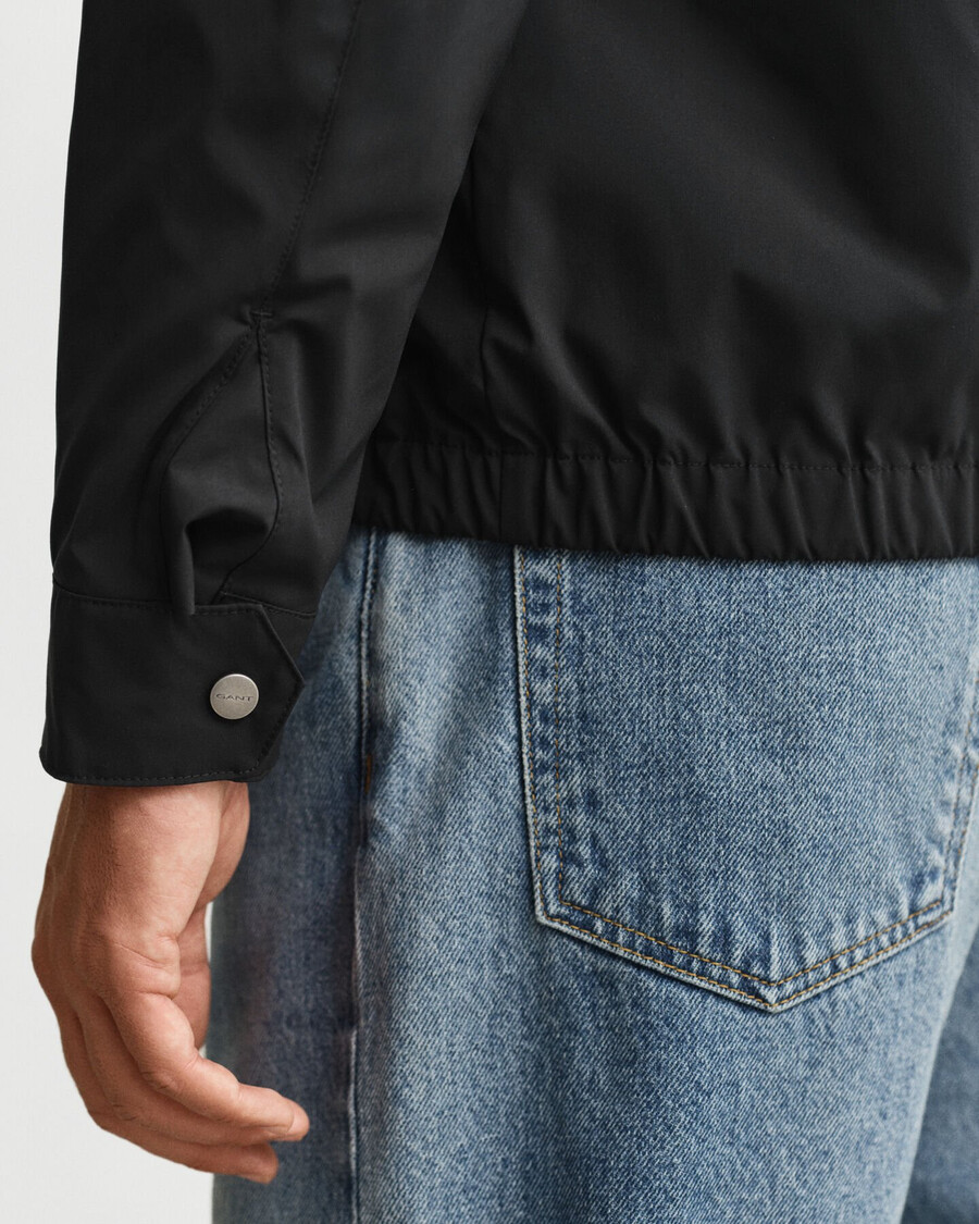 lightweight harrington jacket - black