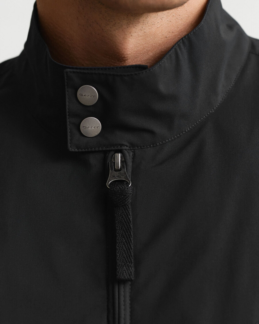 lightweight harrington jacket - black