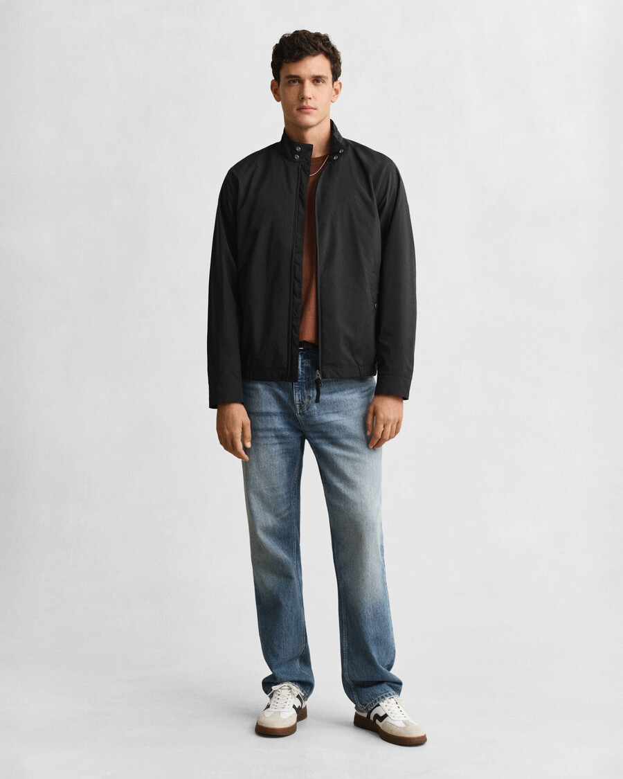 lightweight harrington jacket - black