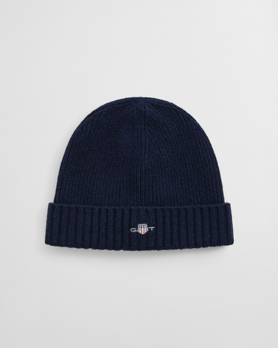 shield wool beanie - marine