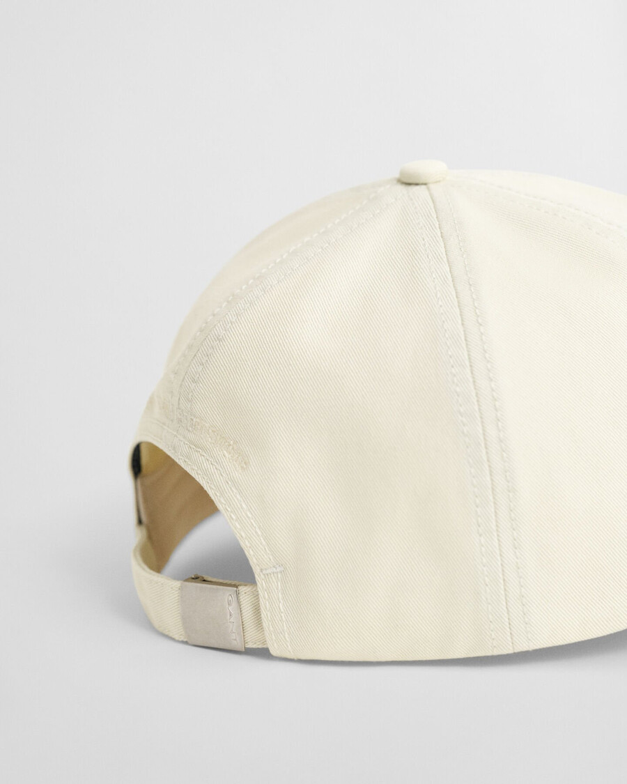 graphic cotton twill cap - cream
