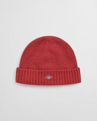 shield wool beanie - modern rust