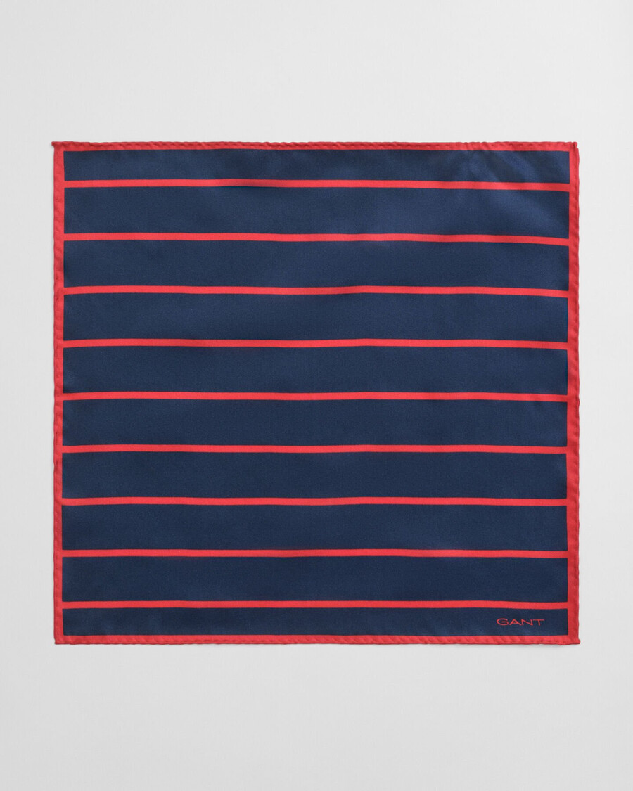 striped pocket square - ruby red