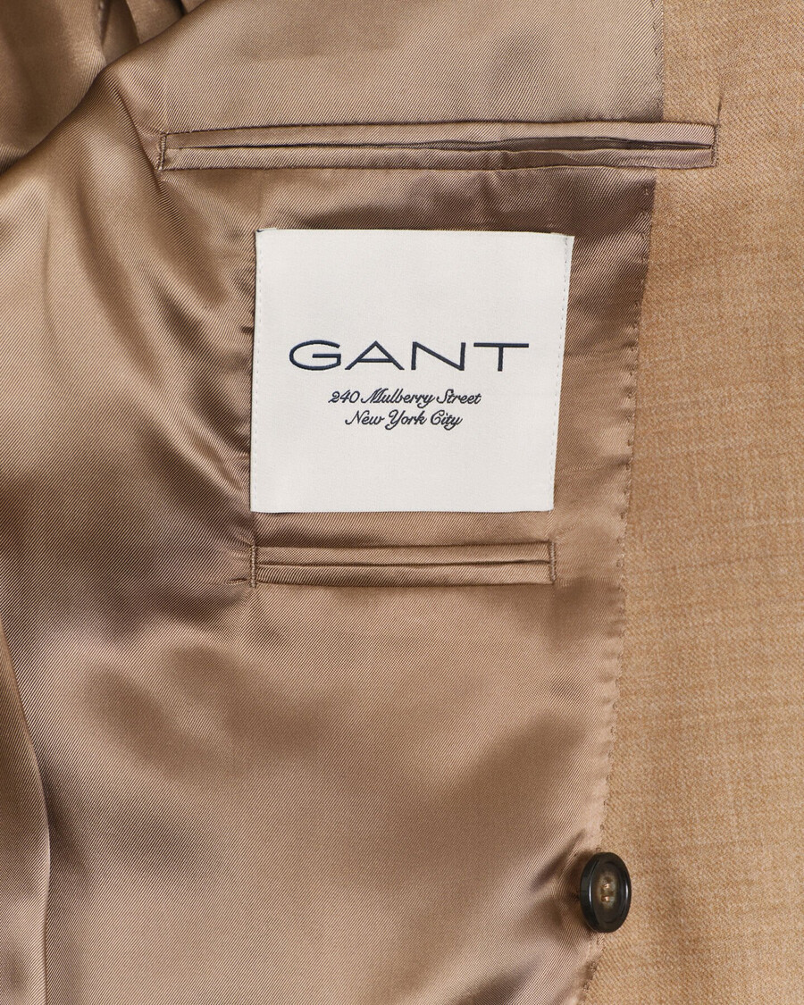 flannel camel club blazer - warm khaki