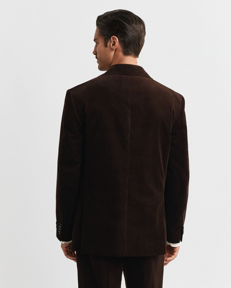 velvet suit jacket - rich brown