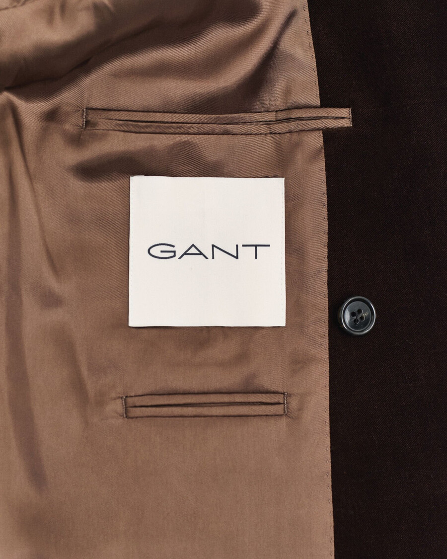 velvet suit jacket - rich brown