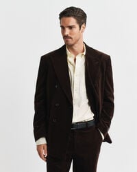 velvet suit jacket - rich brown