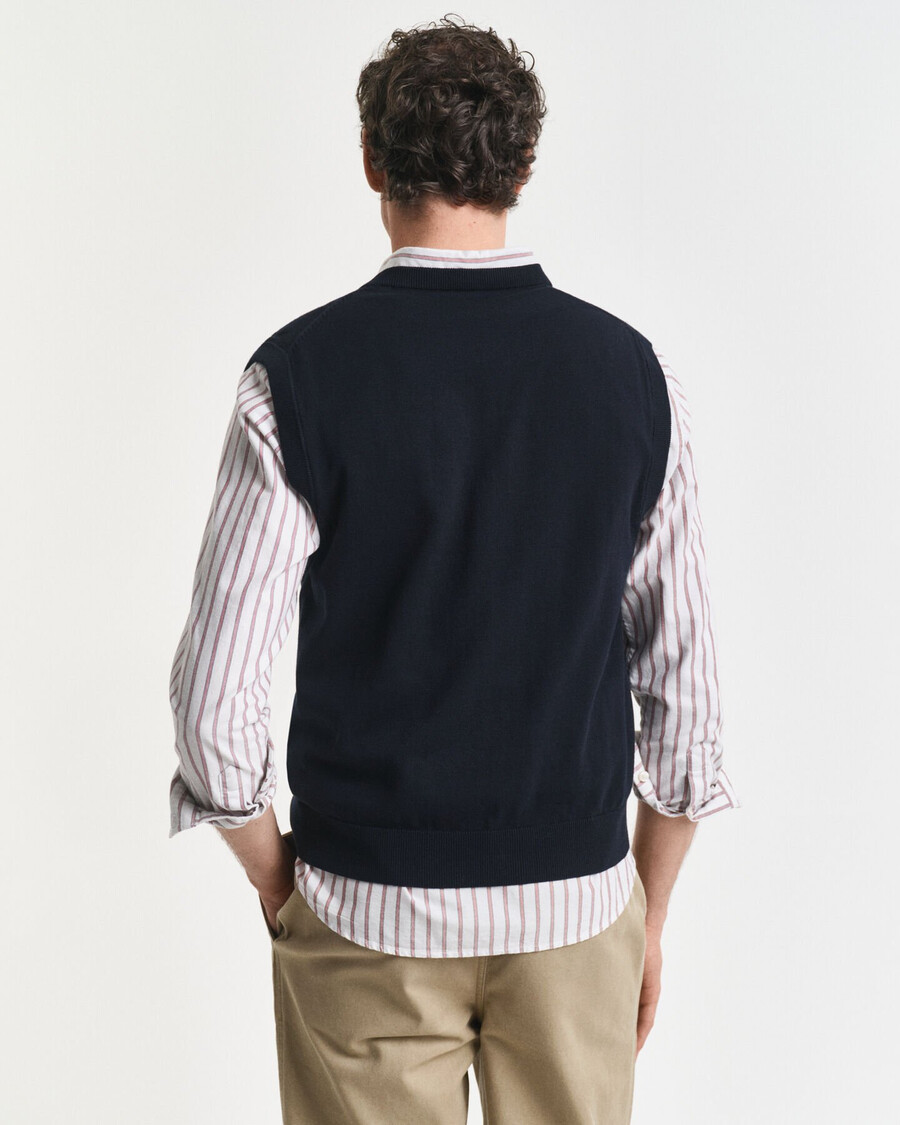 classic cotton vest - evening blue