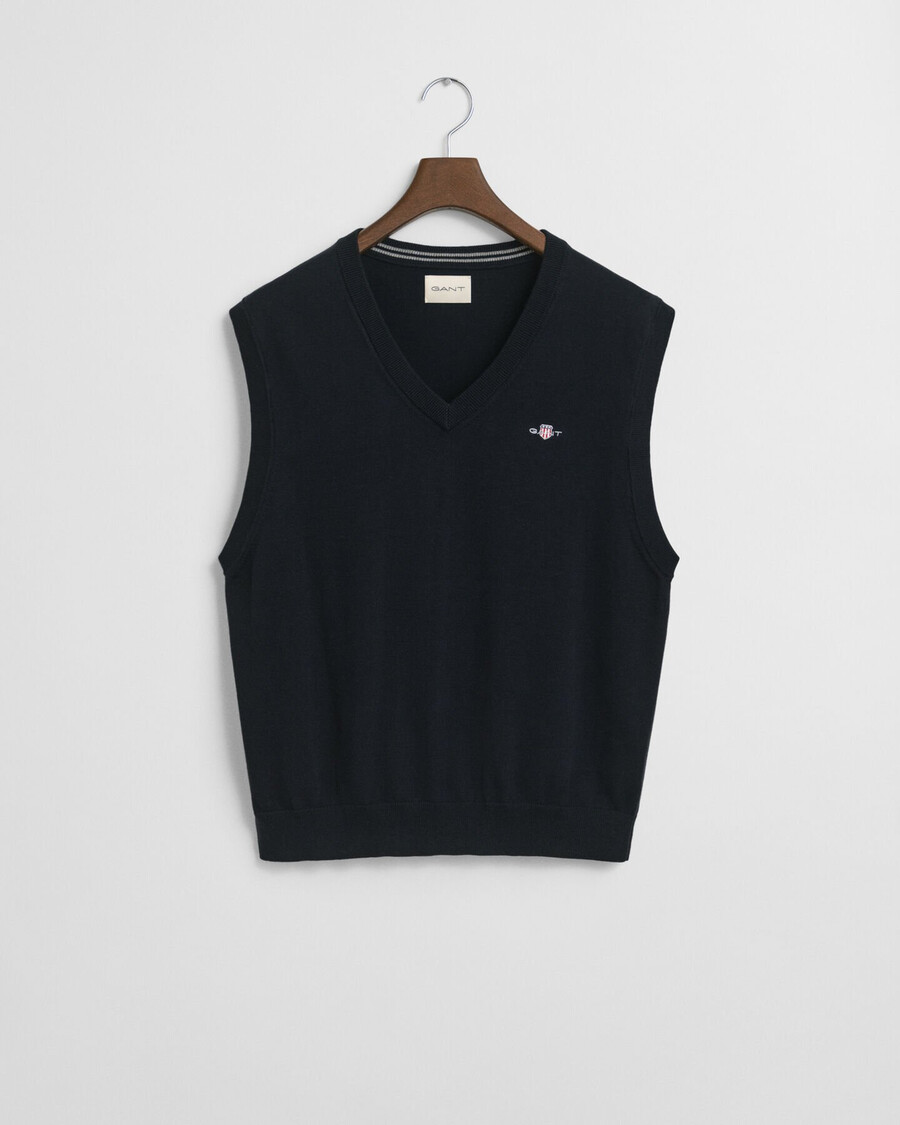 classic cotton vest - evening blue