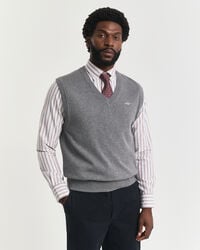 classic cotton vest - dark grey melange