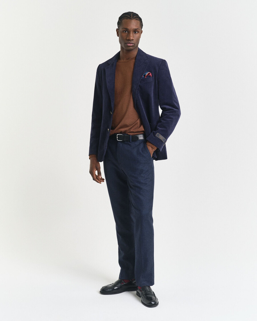 merino wool crew neck sweater - mahogany brown