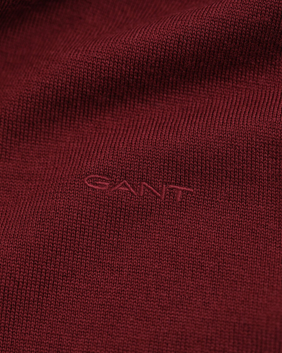 merino wool crew neck sweater - plumped red