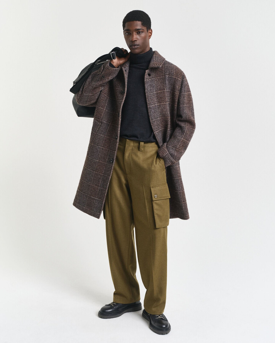extra fine merino wool turtleneck sweater - dark charcoal melange