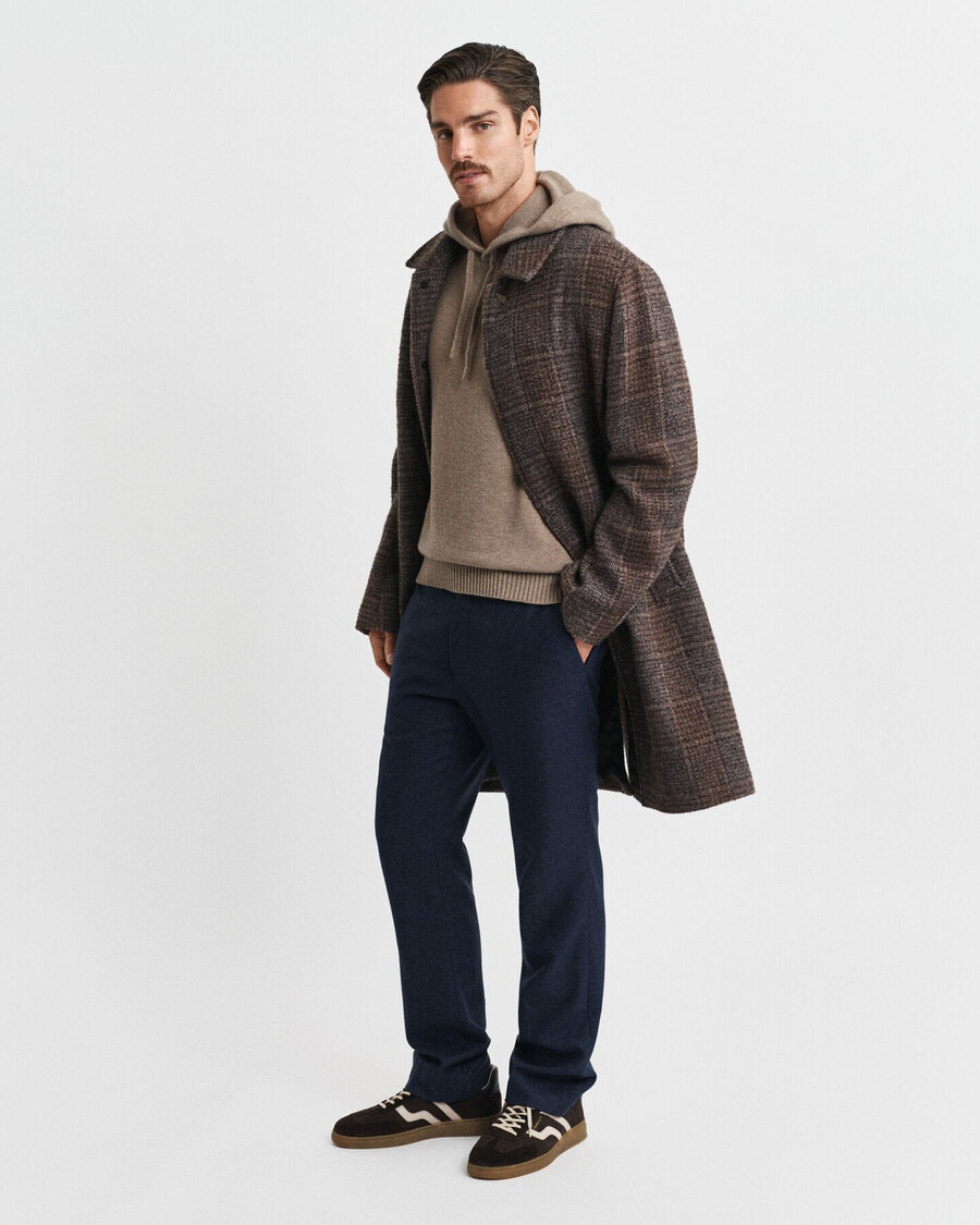 cashmere blend hoodie - dk sand melange