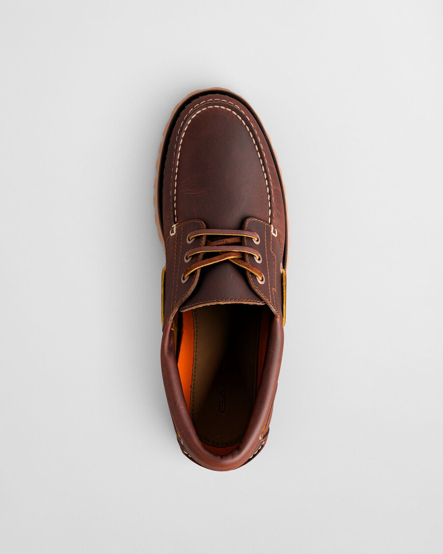 tratton low lace shoes - cognac