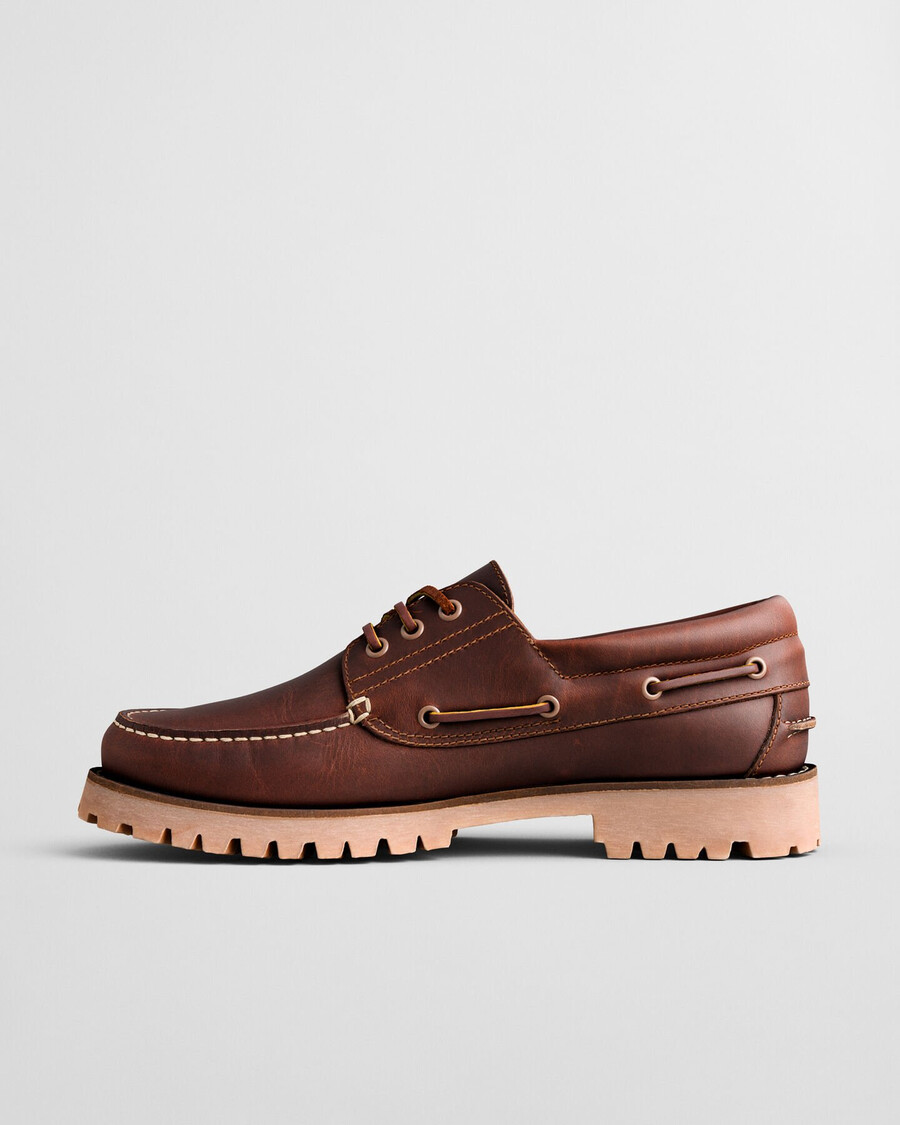 tratton low lace shoes - cognac
