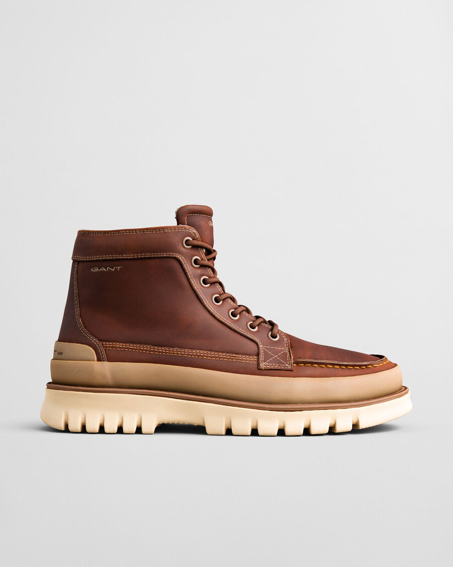 nebrada mid leather boots - cognac